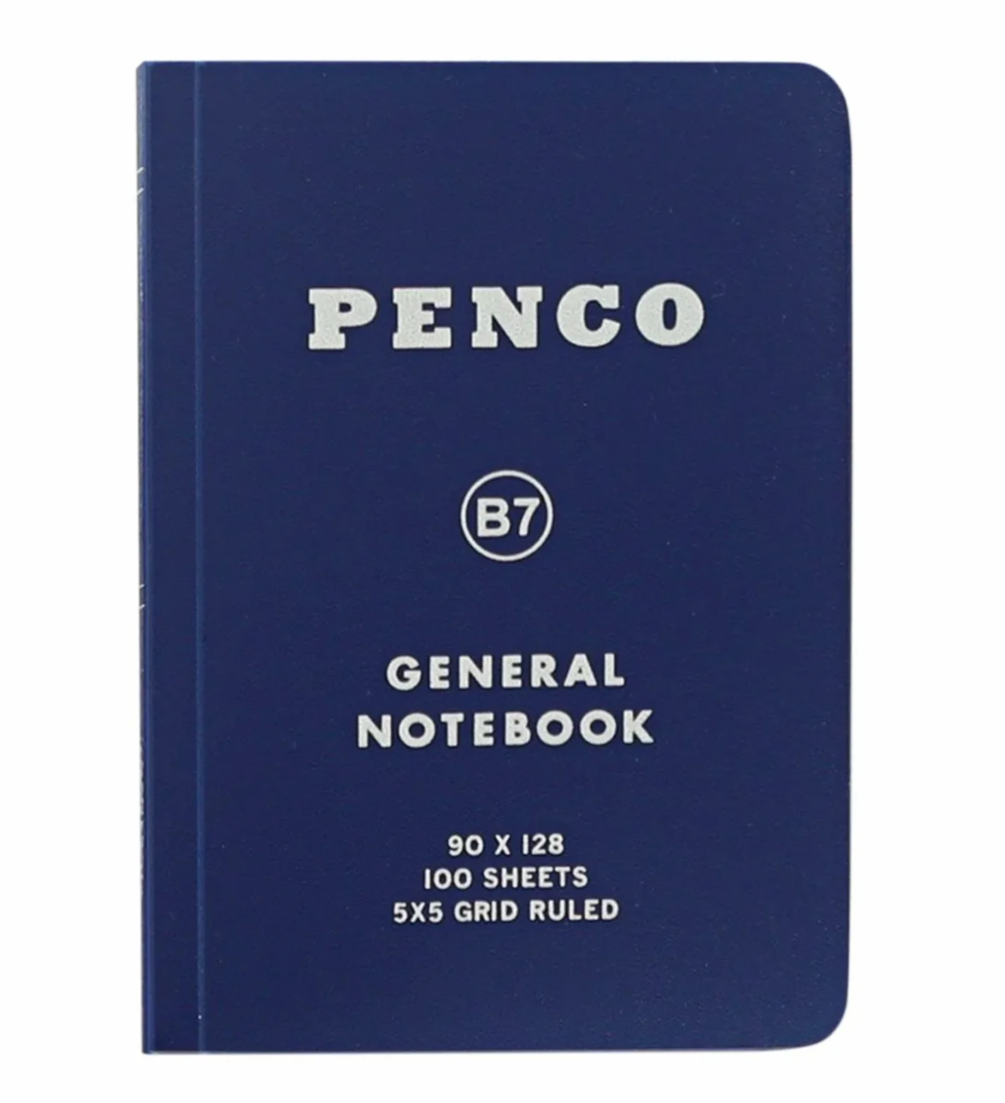 Soft PP Notebook B7 Navy - dunkelblau - grid | kariertes Notizbuch
