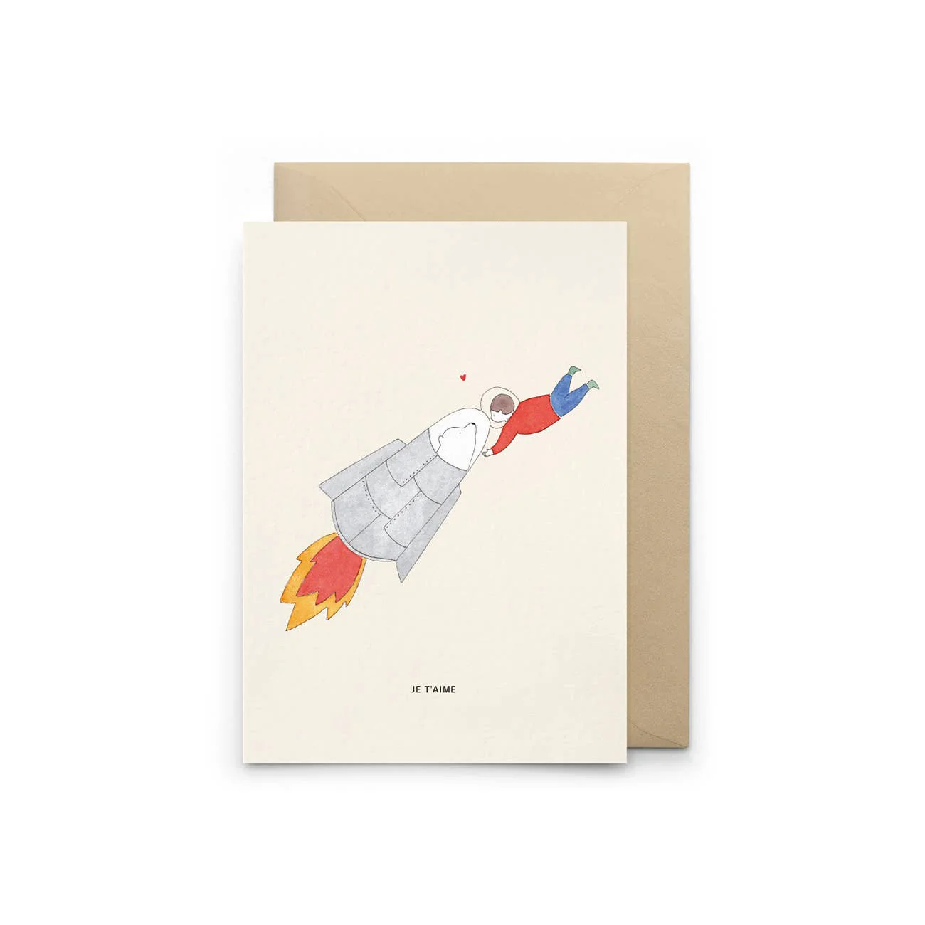 Grußkarte | JE T'AIME | Rakete
