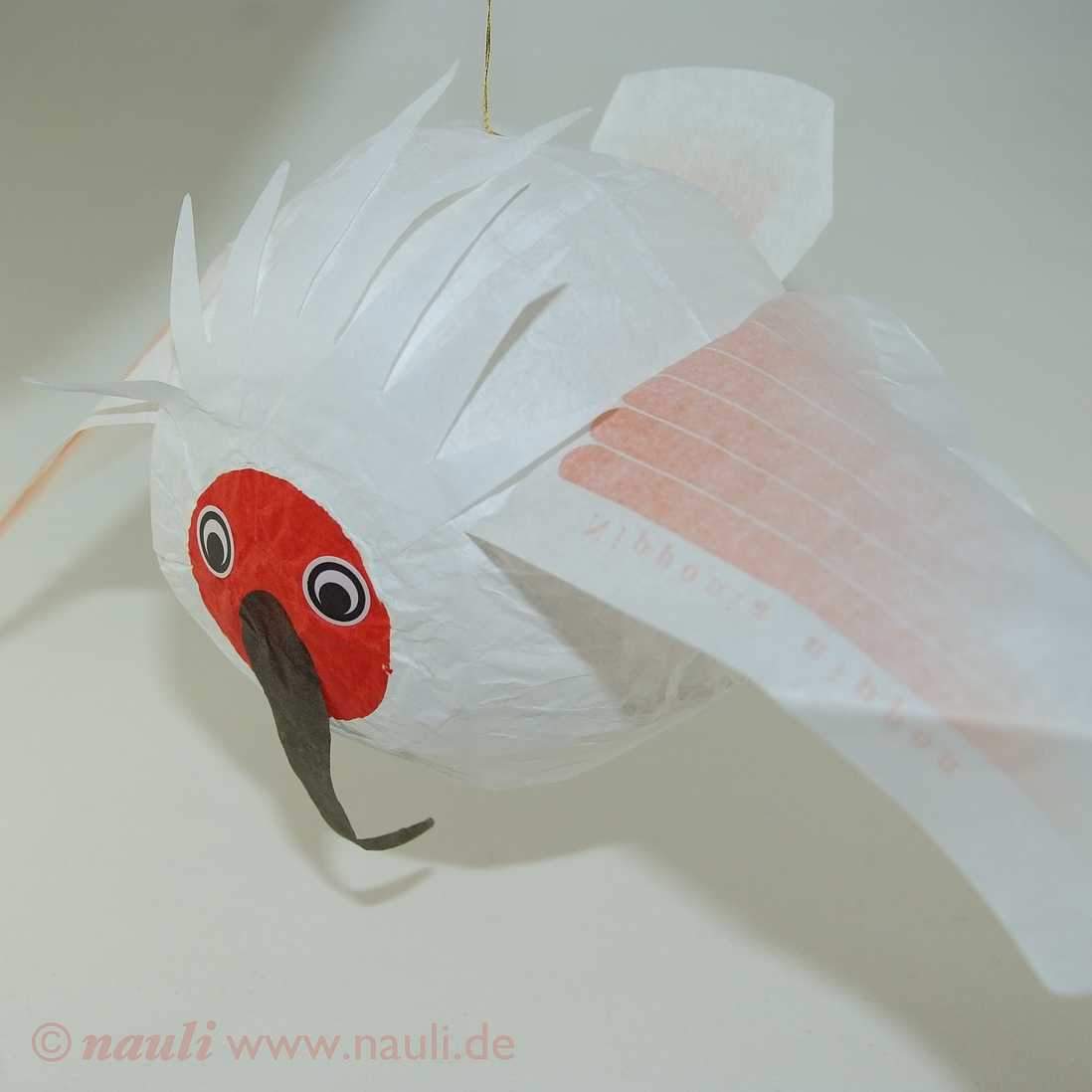 japanischer Papier Ballon weisser Vogel - Image 3