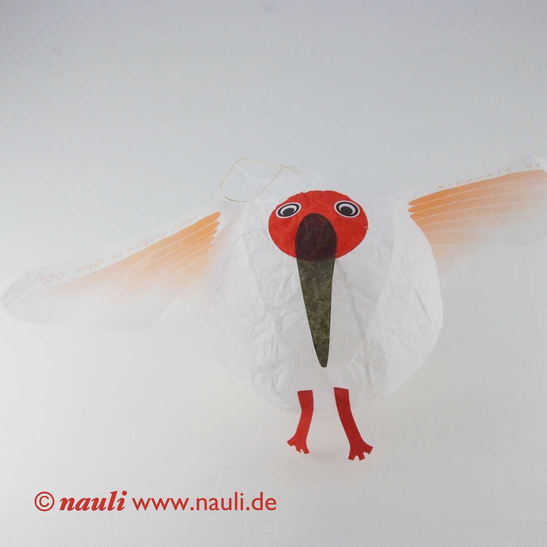 japanischer Papier Ballon weisser Vogel - Image 5