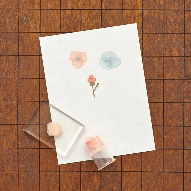 JIZAI Clear Stamp BOX Coloring set Flowers - Image 2