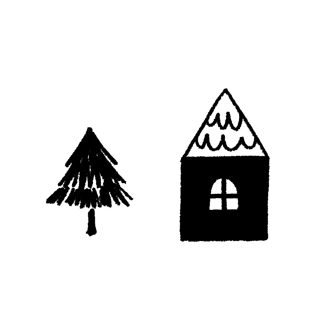 JIZAI Clear Stamp COMBI House and Tree - Image 3