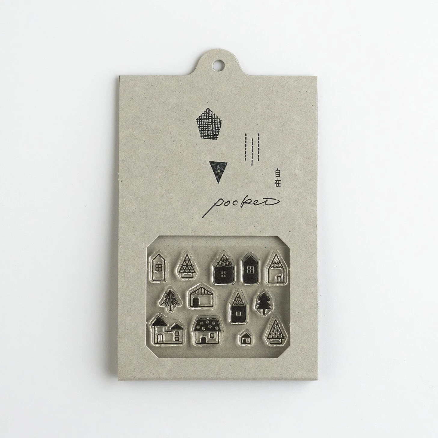 JIZAI Clear Stamp POCKET Houses 01