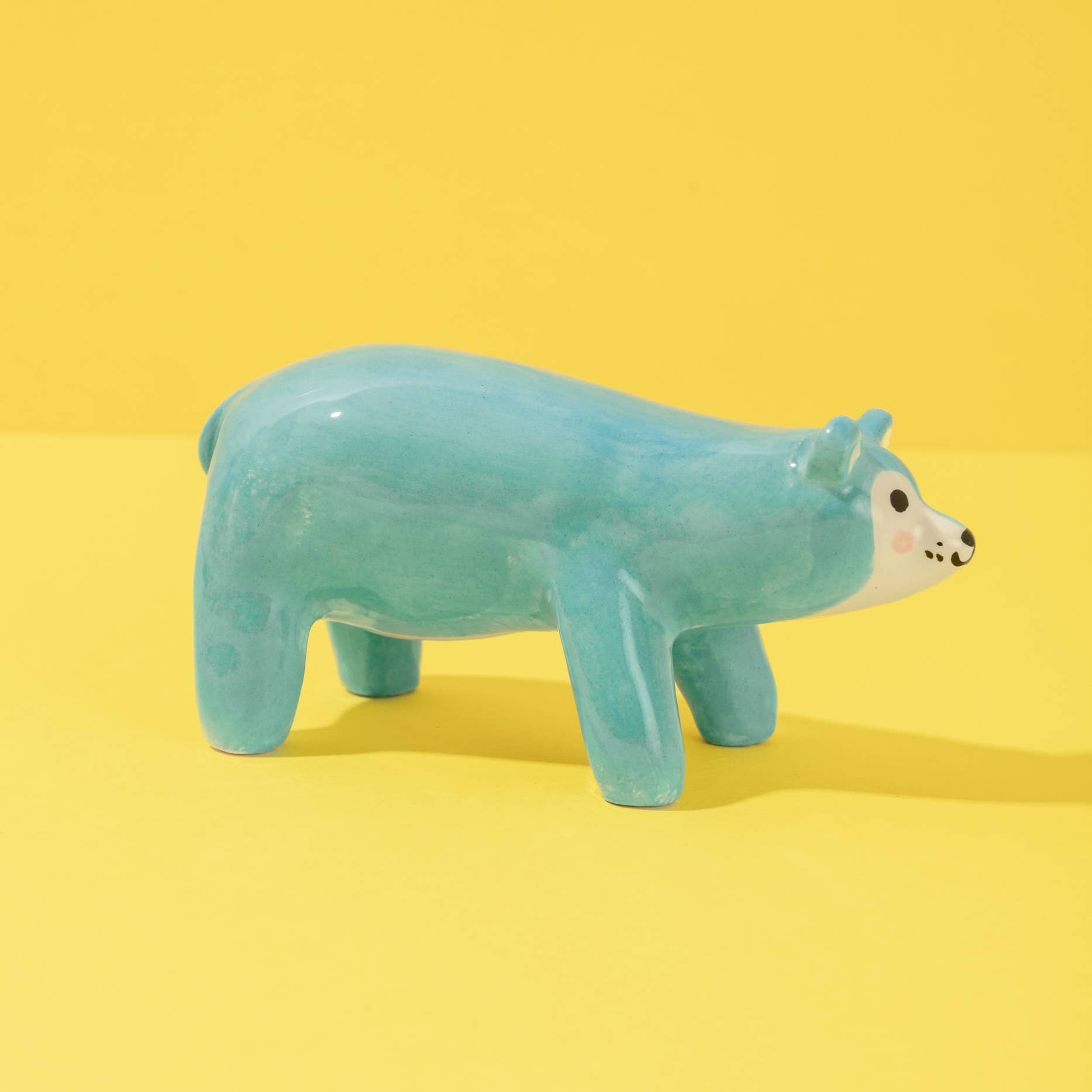 Kleine Keramikskulptur | BĂ€r blau - Image 2