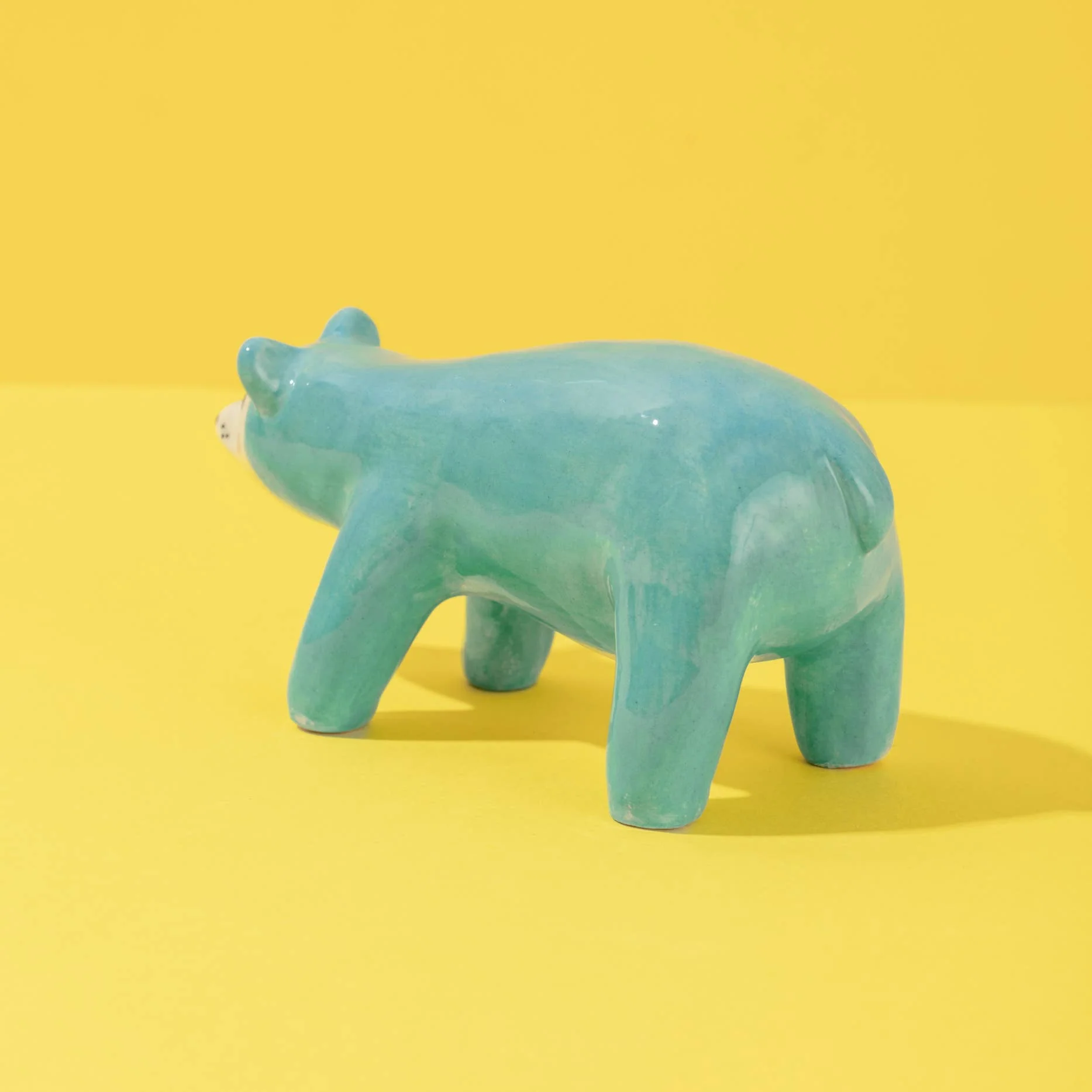 Kleine Keramikskulptur | BĂ€r blau - Image 3