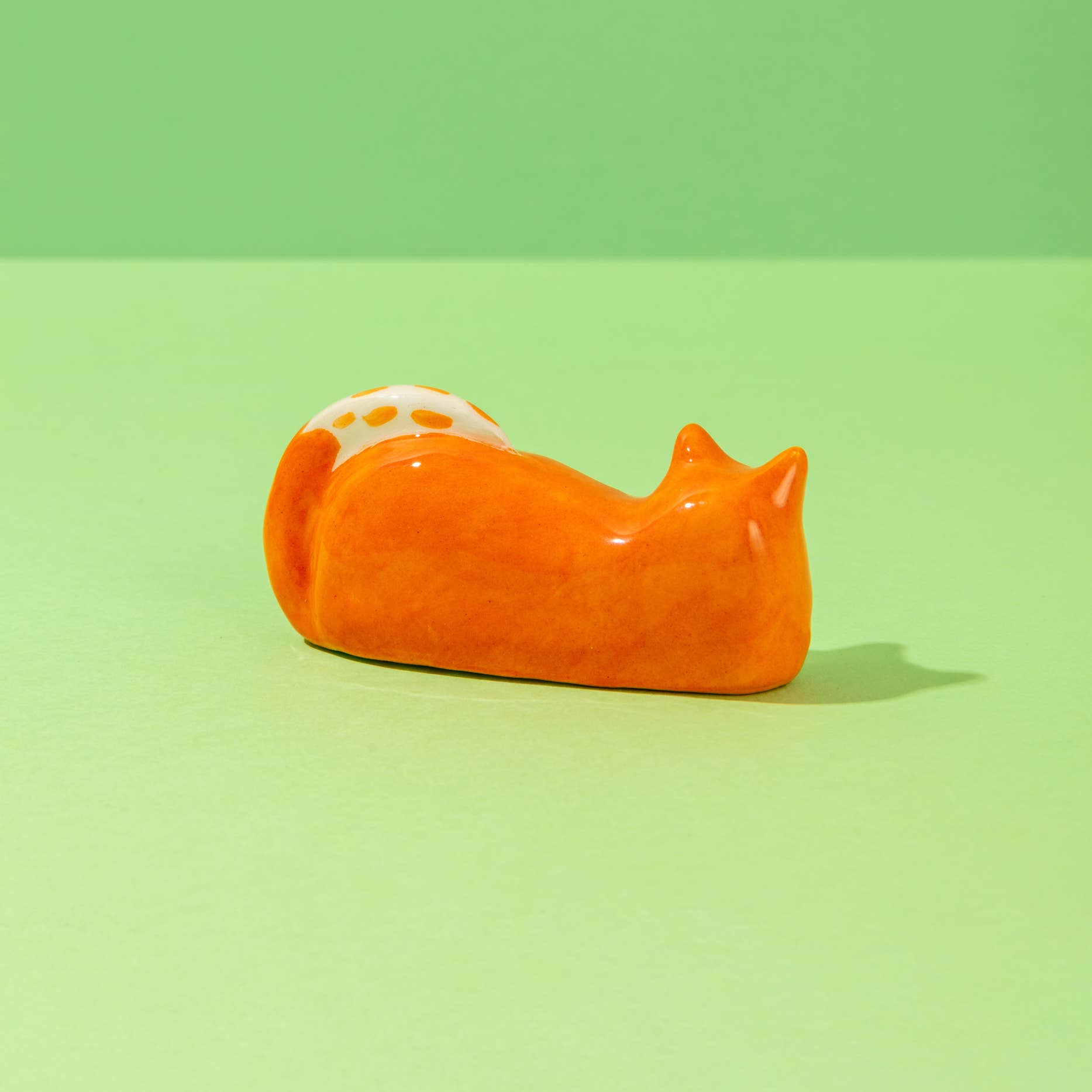 Kleine Keramikskulptur | Orangener Fuchs - Image 4