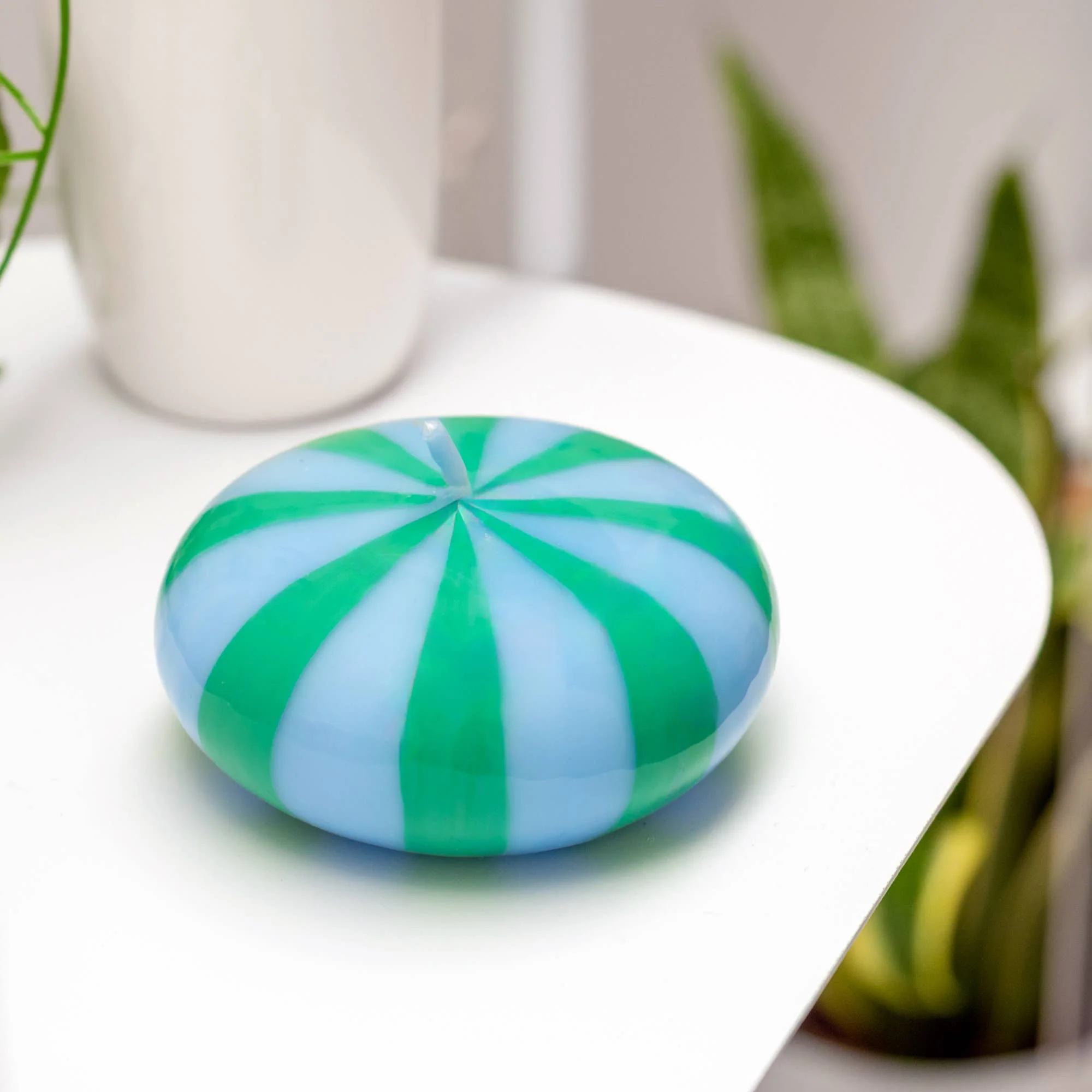Kerze Candy Candle blau-grün | Helio Ferretti