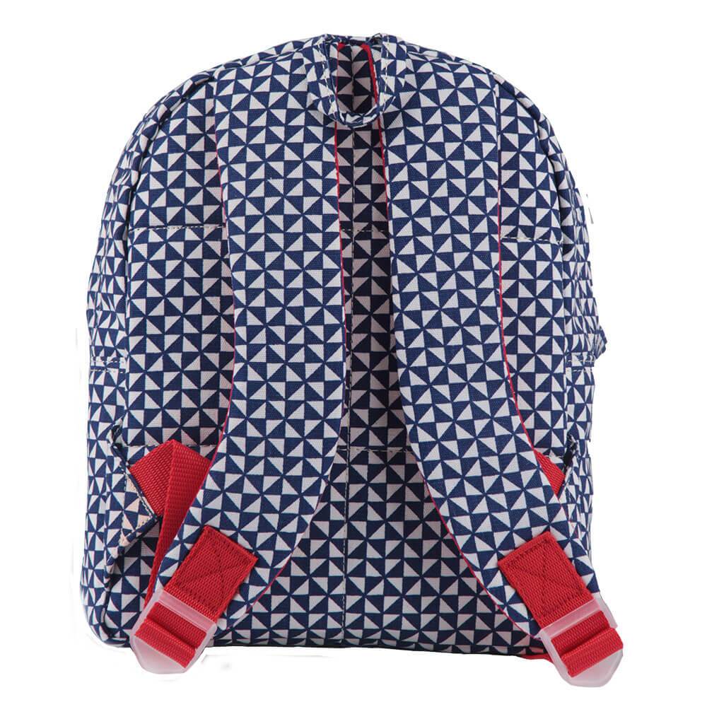 Kindergarten- Rucksack mit grafischem Muster in blau weiß - Image 3