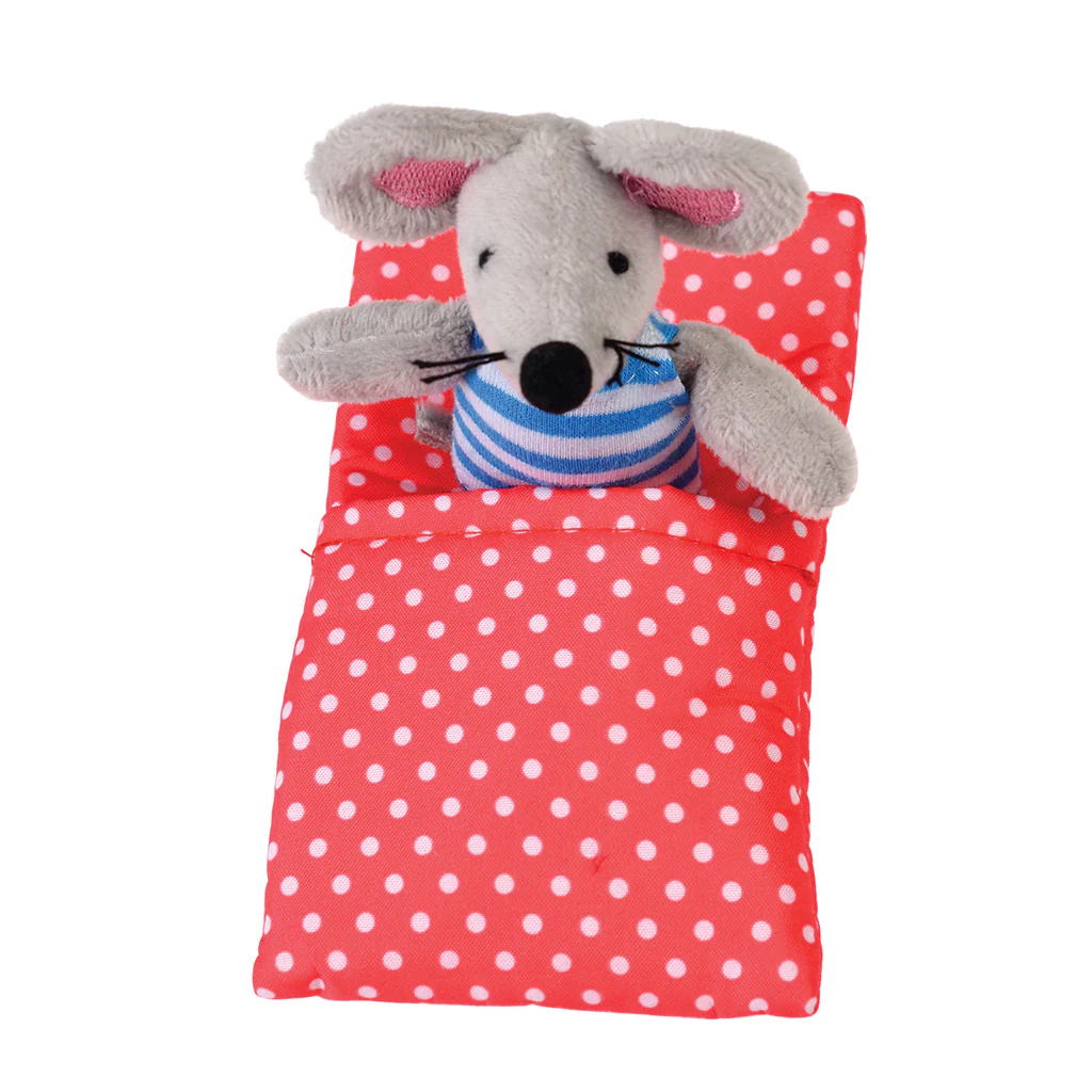 Kleine Stoffmaus in der Schachtel