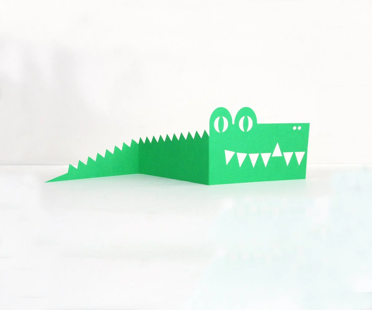 Krokodil Pop Up Karte - Image 2