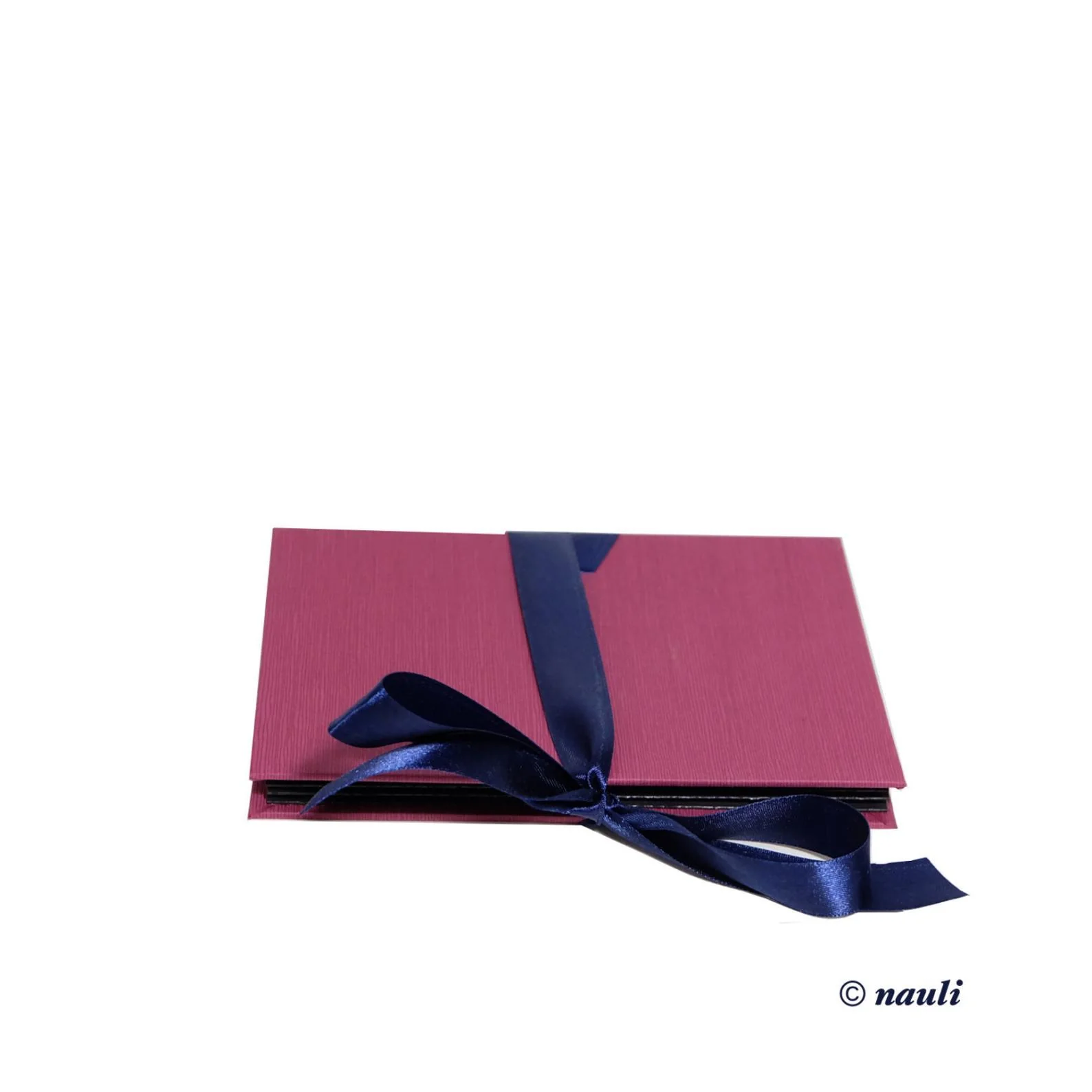 Leporello / Foto Faltbuch Brombeerfarben und dunkelblau