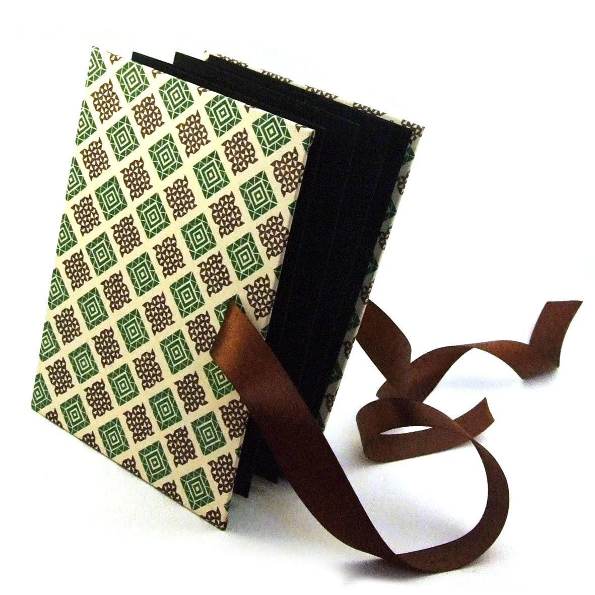 Leporello Karo Schach braun grün - Image 3