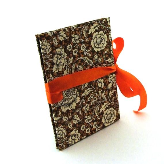 Leporello Renaissance Blumen braun orange - Image 4