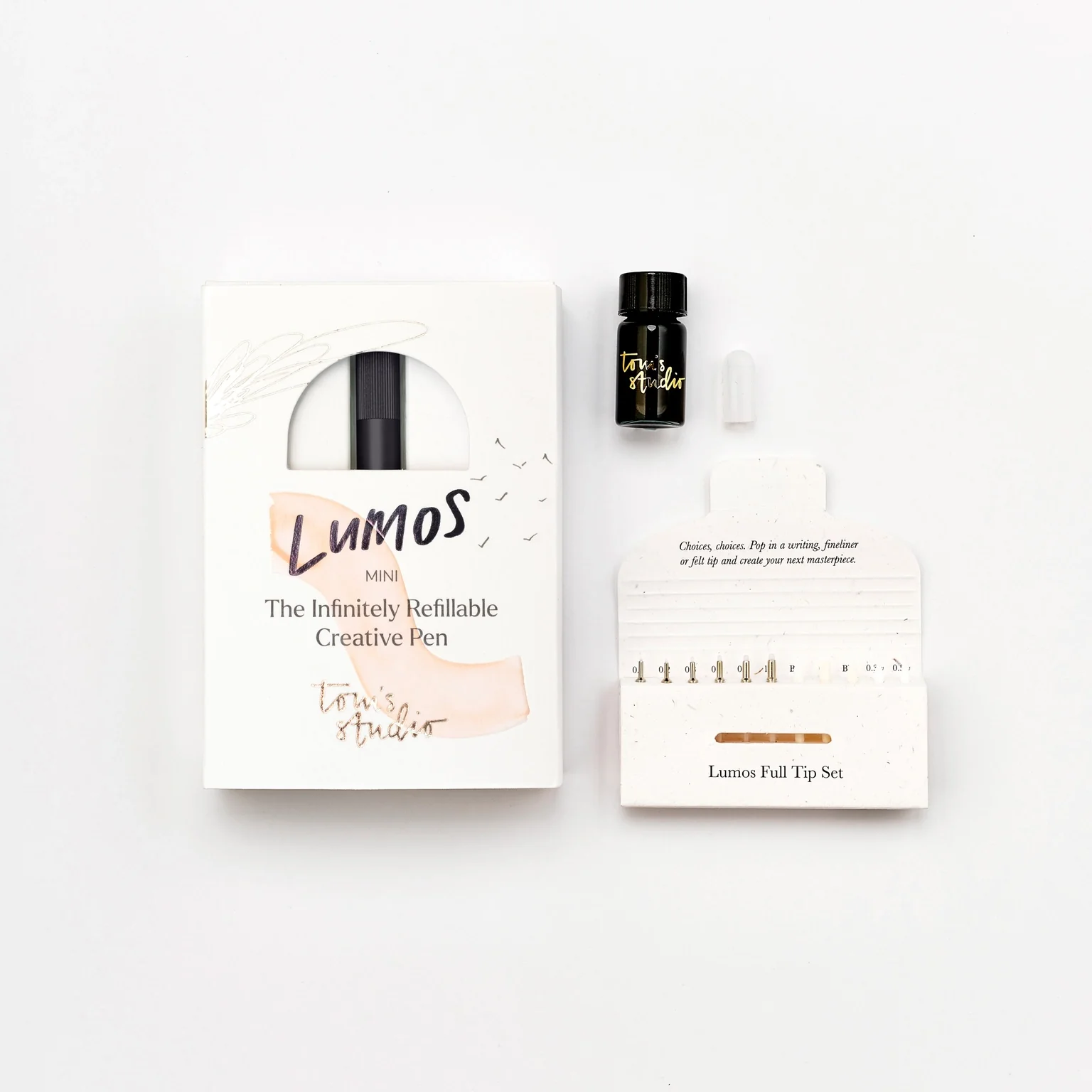Lumos Mini - Refillable Multi-Tip Pen: Matte Black - Image 2