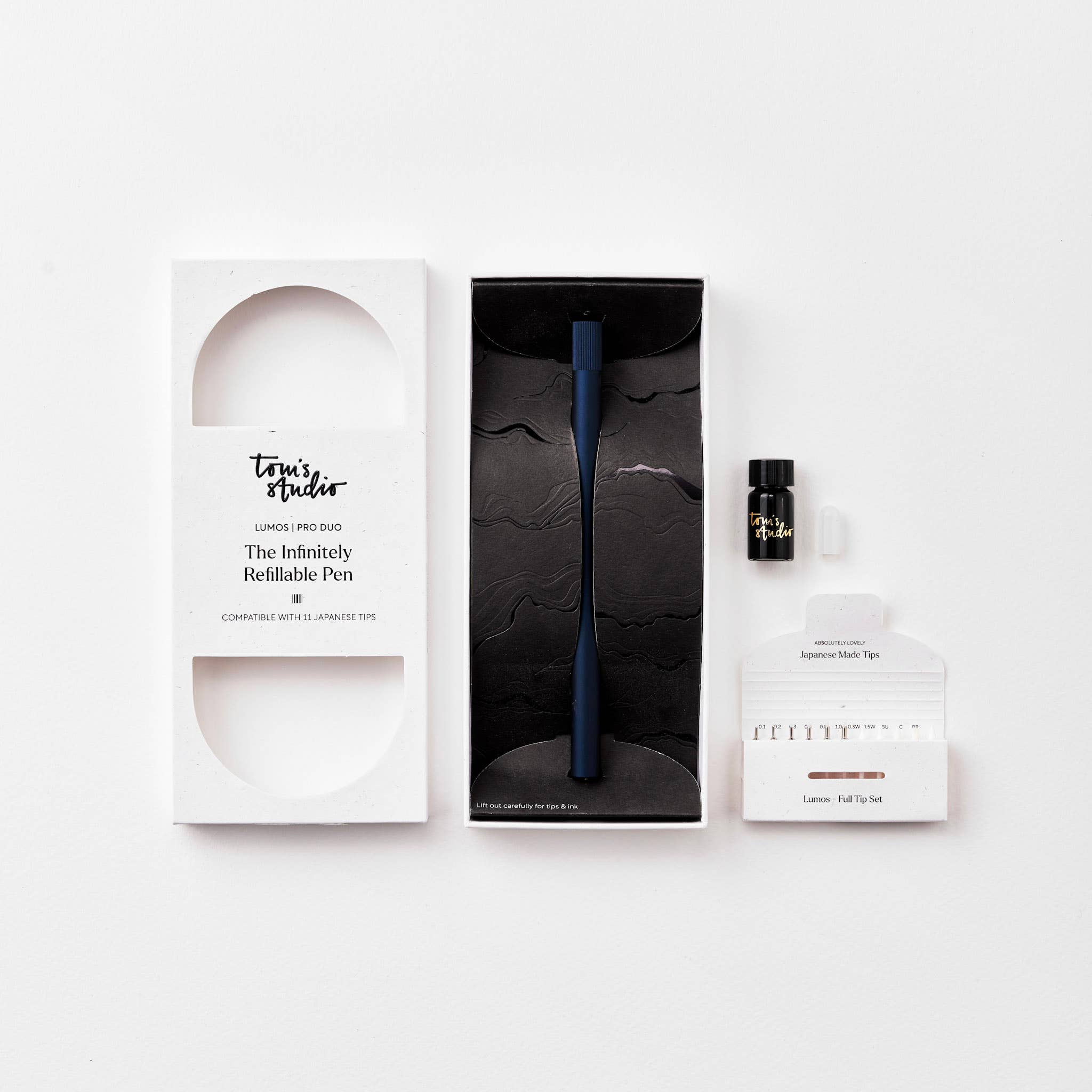 Lumos Pro - Refillable Multi-Tip Pen: Midnight / Duo Tip - Image 6