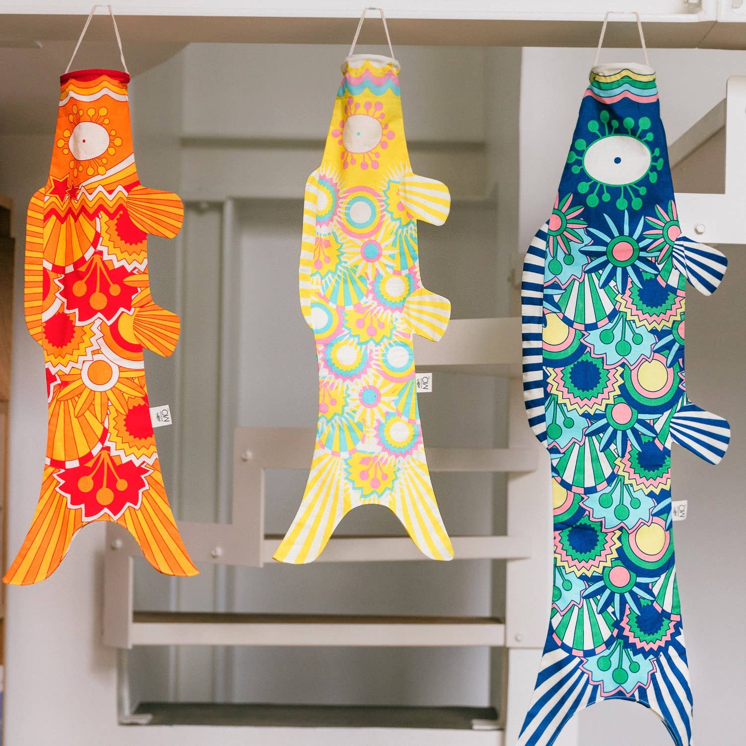 Koinobori Seventies (S) | Japanische Fisch Windsocke orange im 70s Style - Image 4