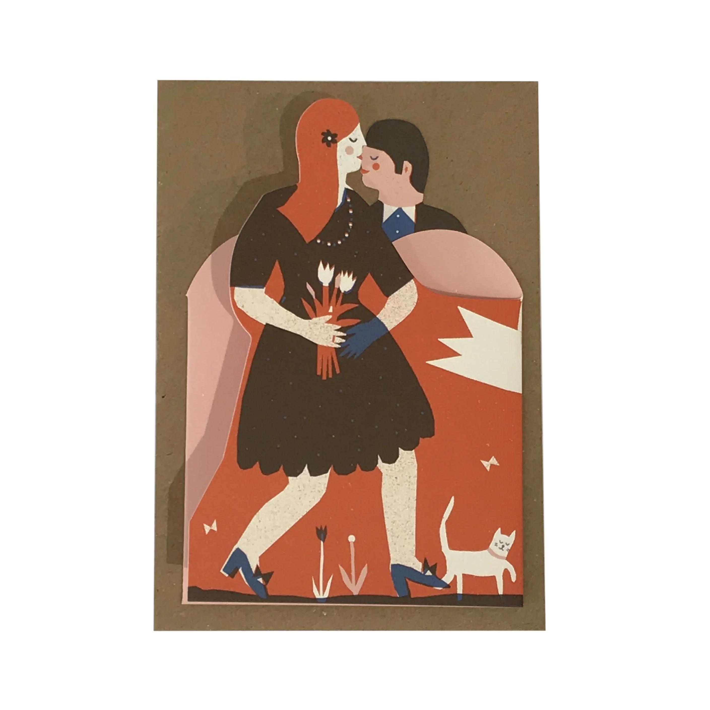 Hochzeitskarte - Concertina Heart Card Man and Woman - Image 3