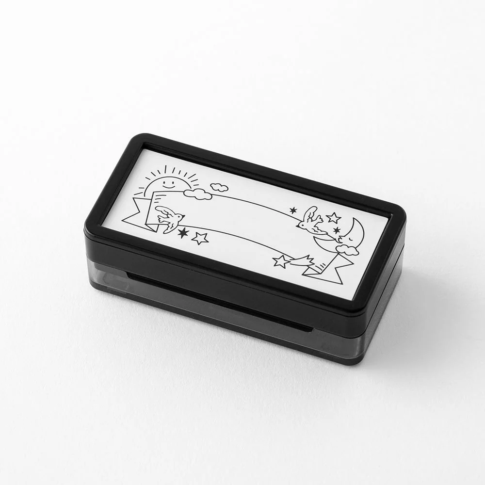 Midori pre-inked Stamp - Wetter - rechteckiger Stempel zum Kolorieren