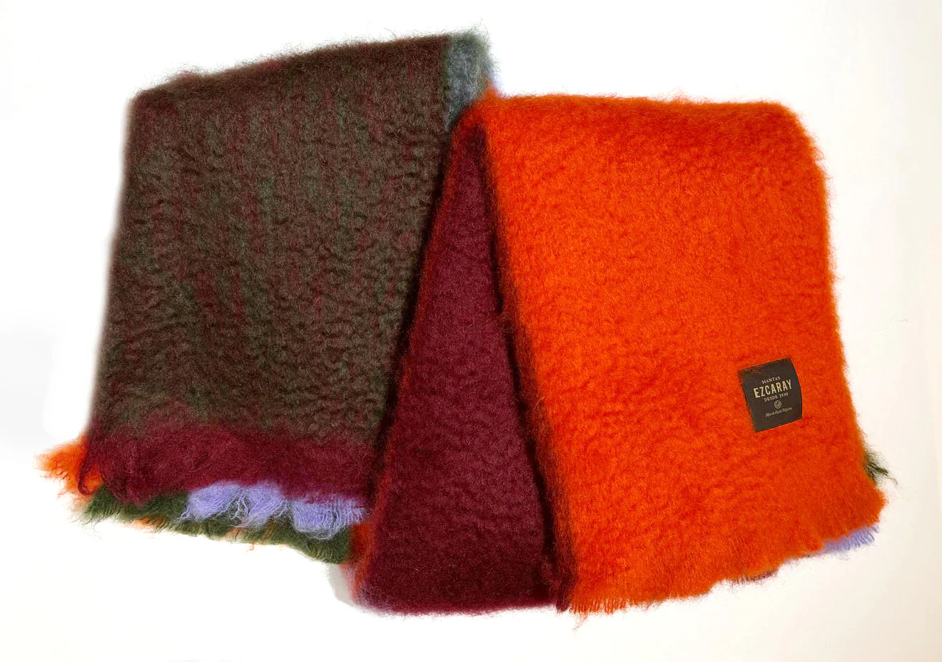 Mohair Decke - 130x200cm | rot burgundy lila grün - Image 3