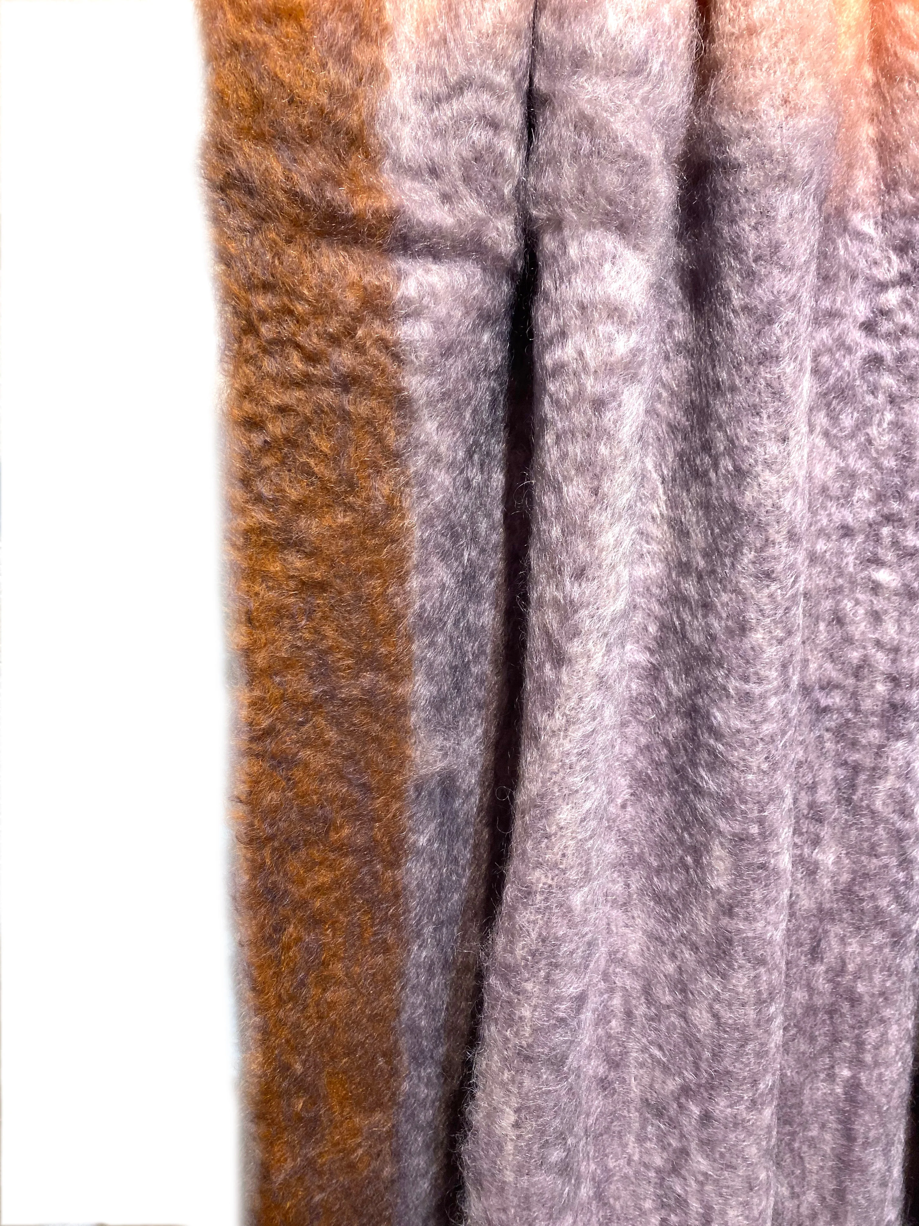 Mohair Decke ROZCO 130 x 200cm in Erd- und Eisfarben - Image 4