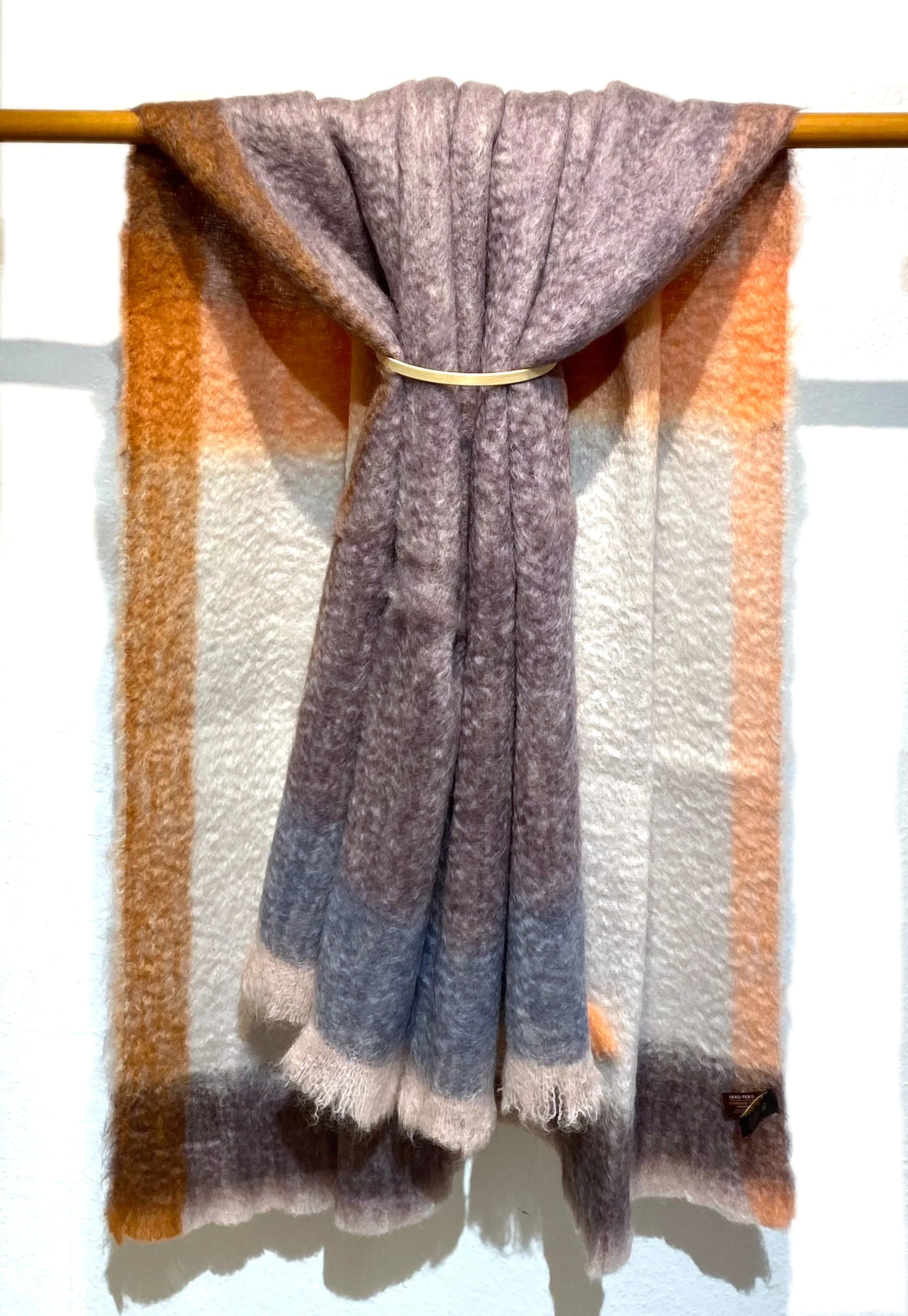 Mohair Decke ROZCO 130 x 200cm in Erd- und Eisfarben - Image 7