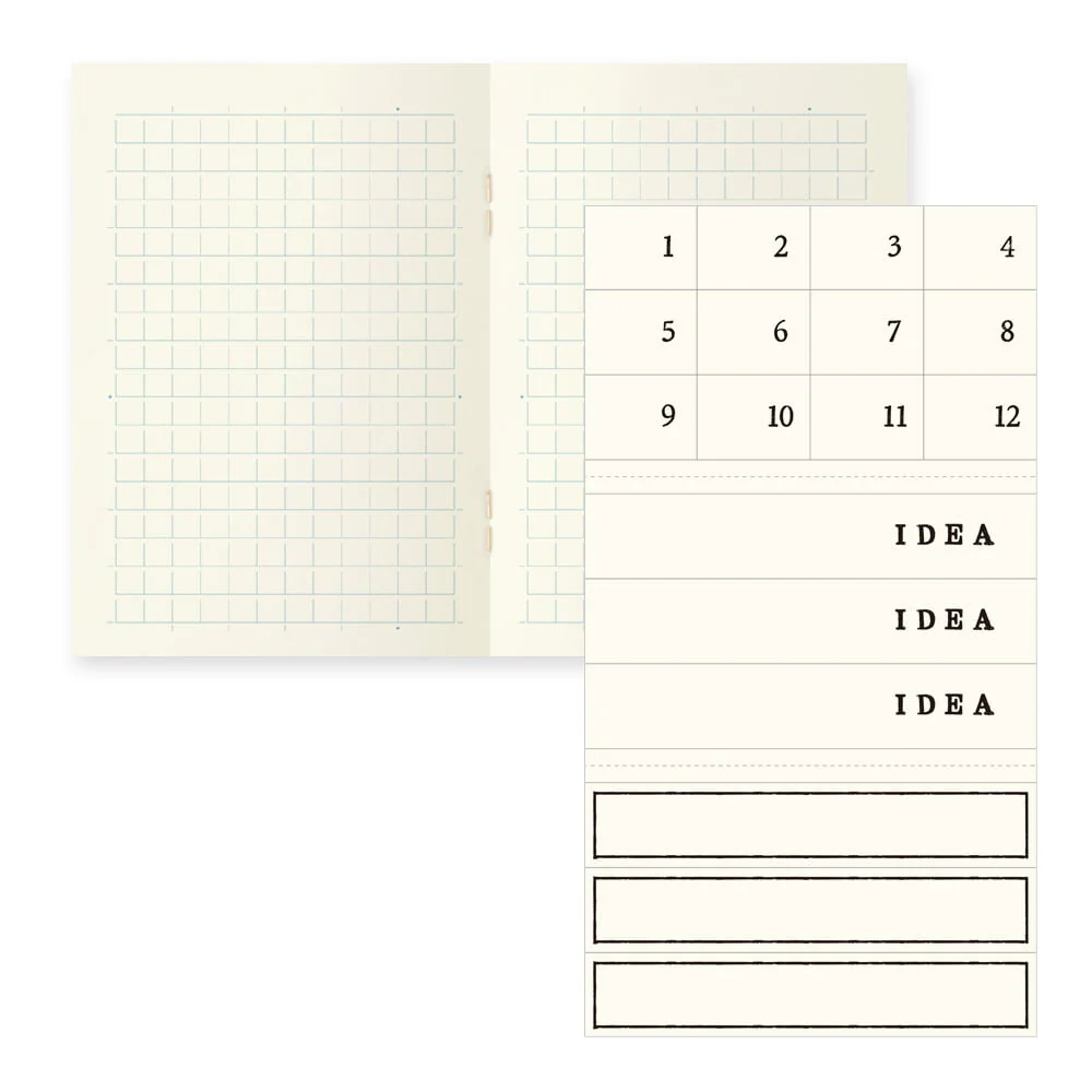 Notizheft DIN A7 | MD Notebook Light Gridded  (kariert) – 3er Pack - Image 2