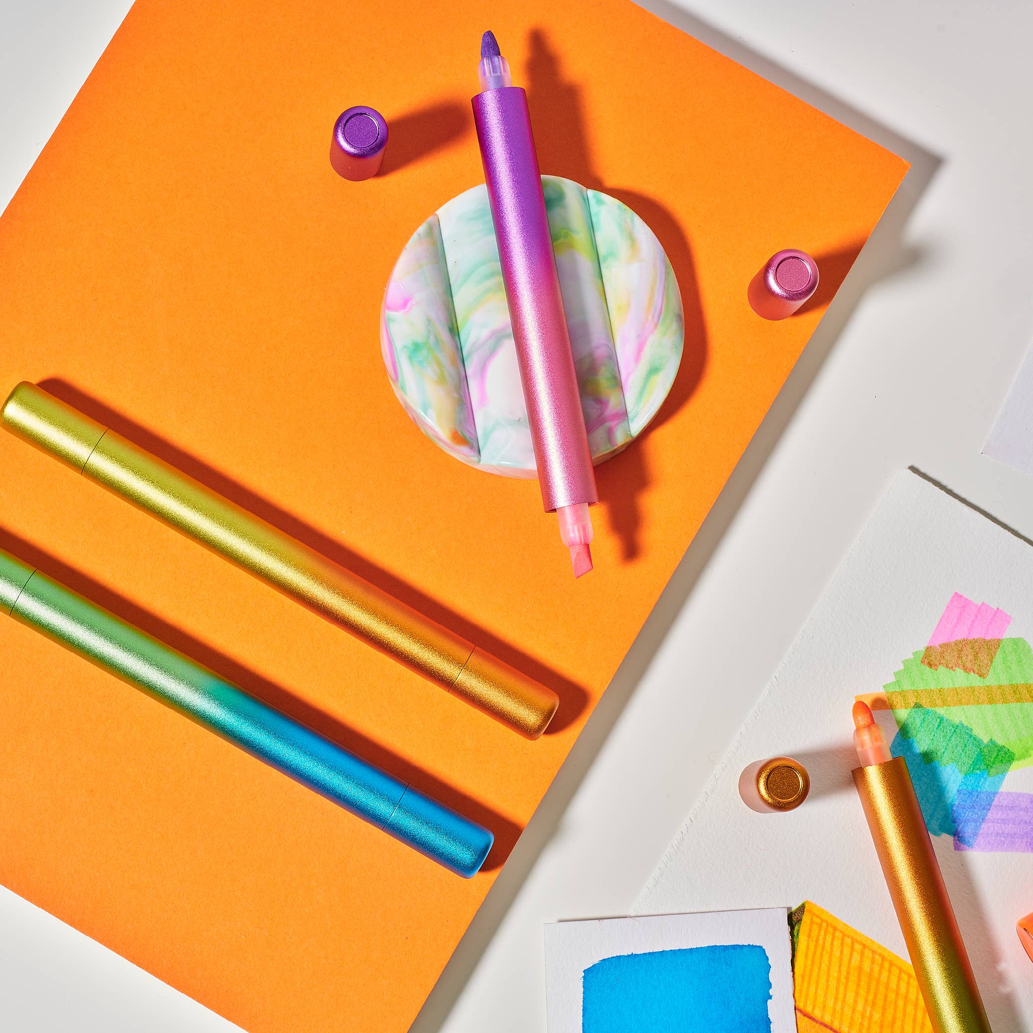 Ori Textmarker 2-er Set | Orange / Yellow + Blue / Green - Image 3