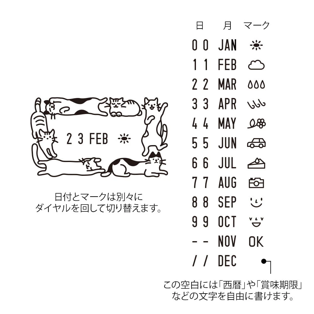 Paintable Rotating Cats & Date Stamp - Image 2