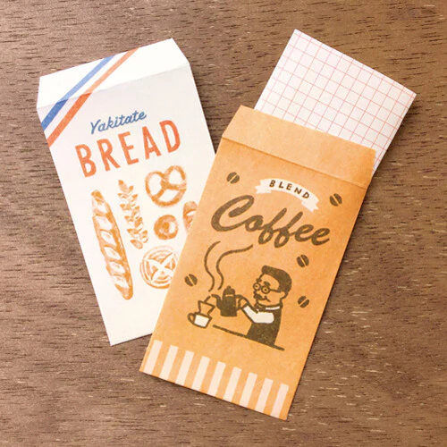 Paper Marche Paper Bag Mini Letter Set - Bread & Coffee - Image 3