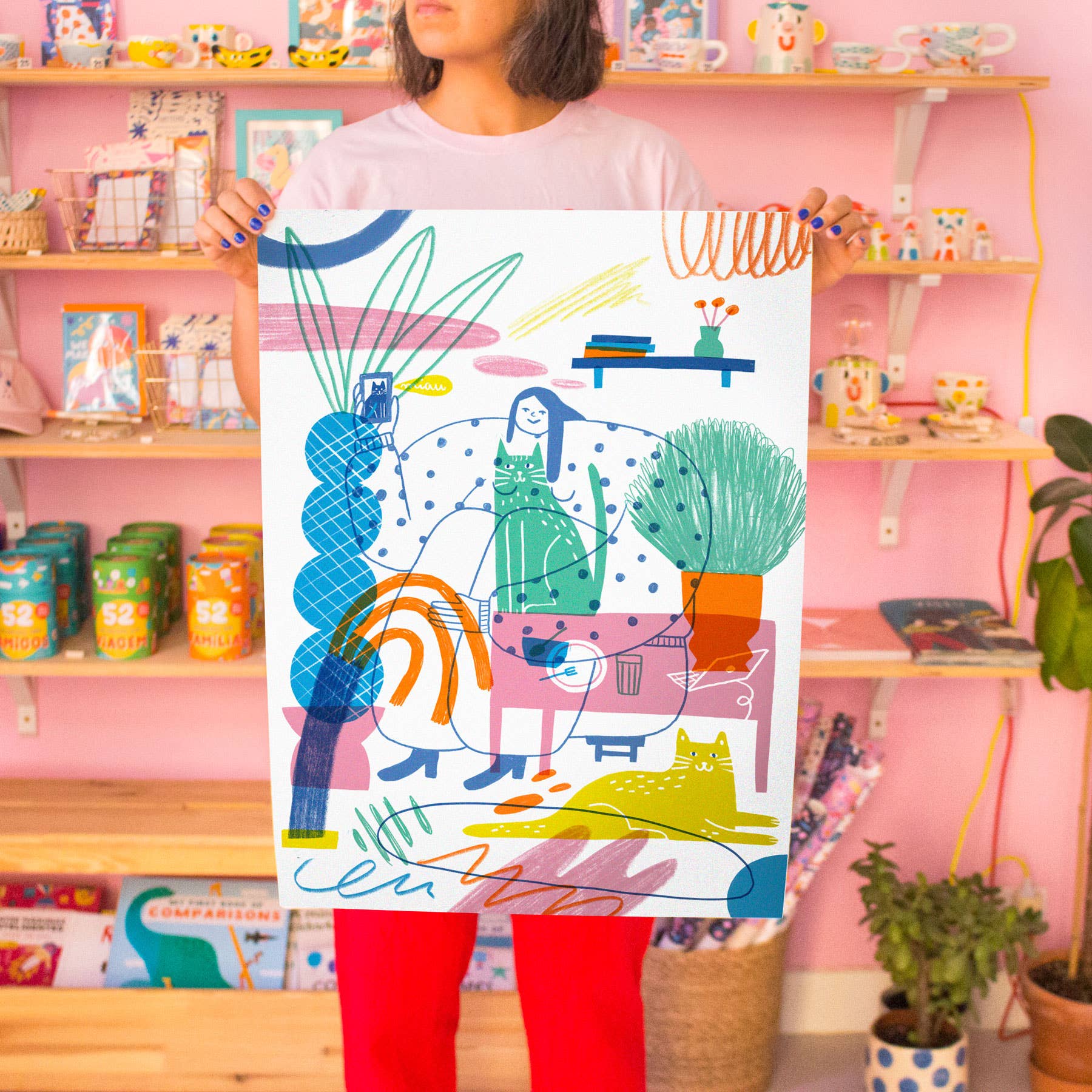 Poster 50 x 70 cm |  Online chatting with my friends - Image 2