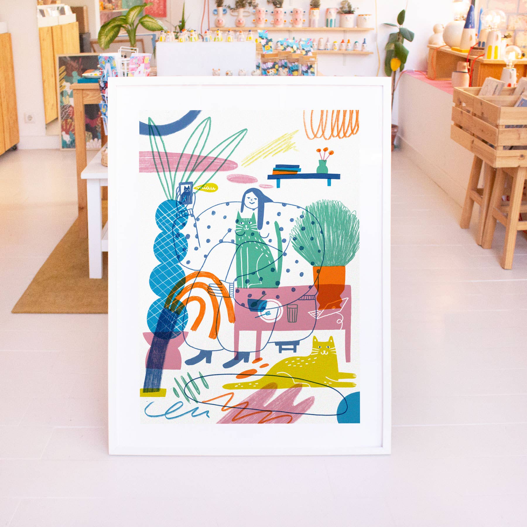 Poster 50 x 70 cm |  Online chatting with my friends - Image 3