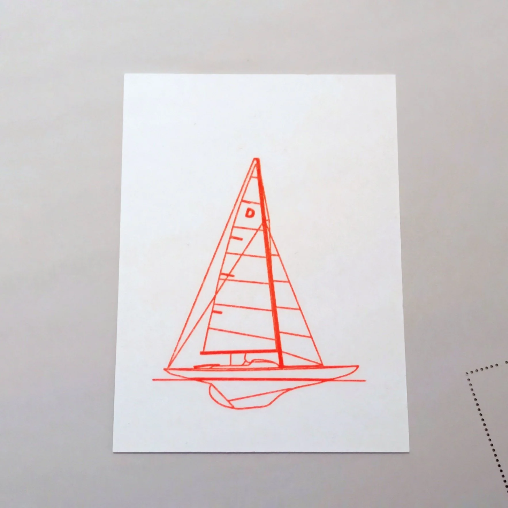 Postkarte Drachenboot - Letterpress - Image 2