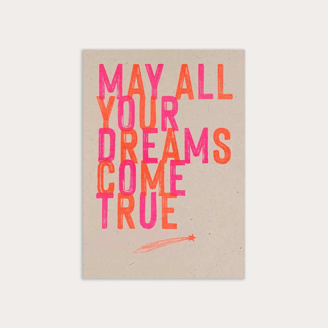 Grußkarte mit Umschlag / May all your dreams come true
