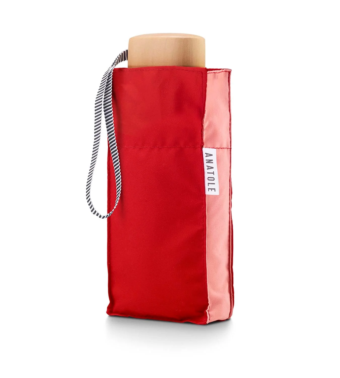 Regenschirm Bicolor - EDMOND - Rot und Koralle - Image 3