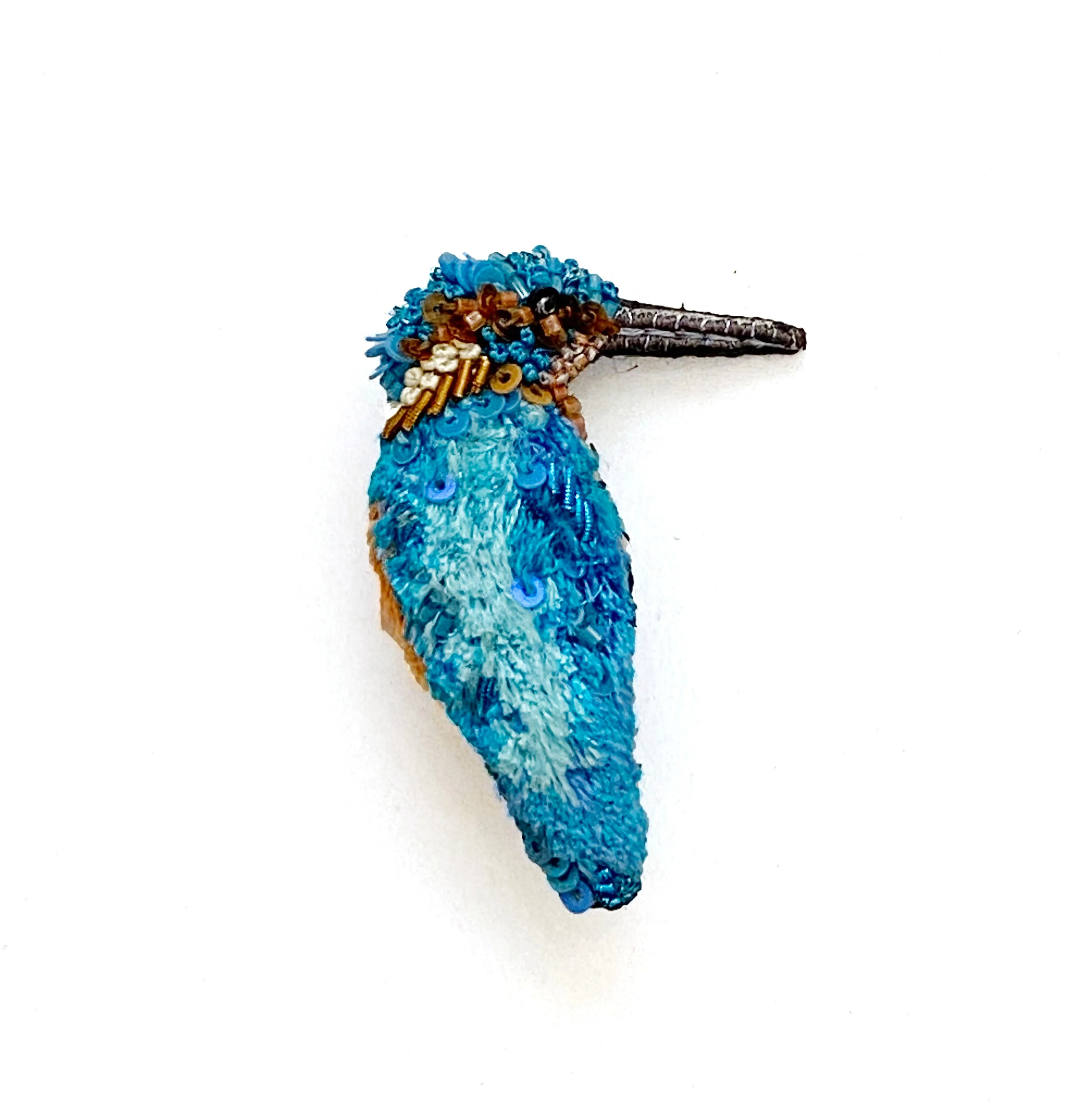 gestickte Brosche - Eisvogel - Image 3