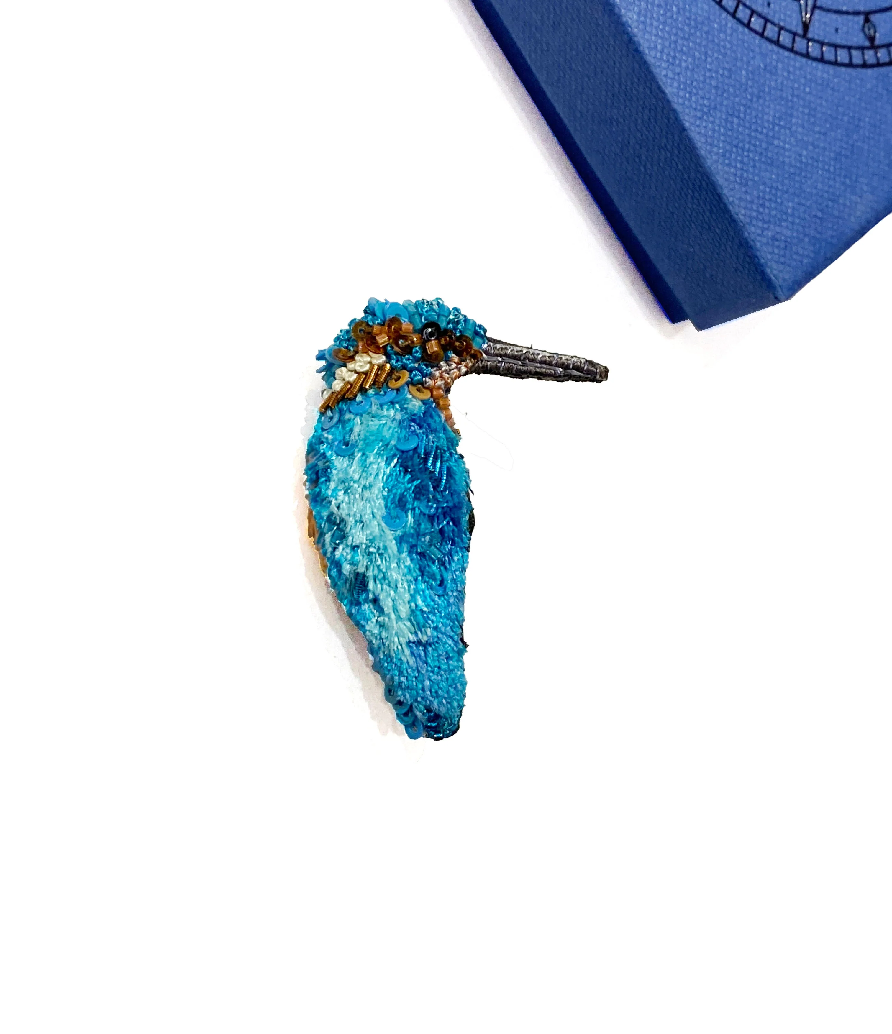 gestickte Brosche - Eisvogel - Image 4