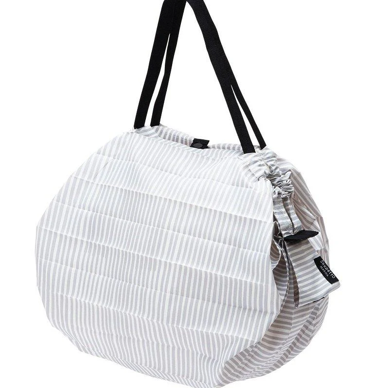 Shupatto graue kompakte Falttasche M - Stripes (Sen) - Image 2