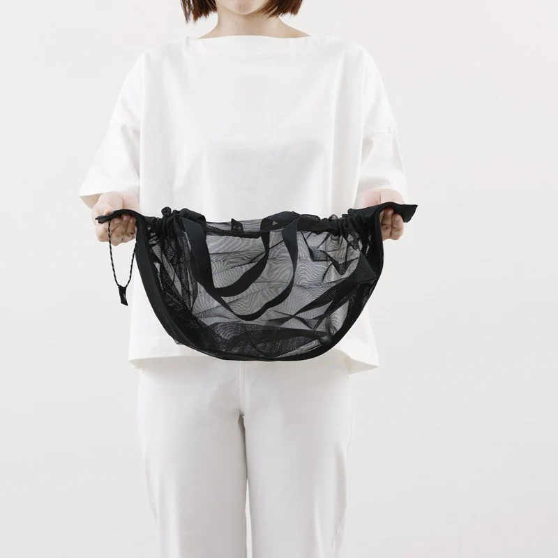 Shupatto Mesh Bag 25L Schwarz | Japanische Falttasche - Image 3
