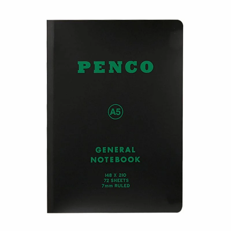 Soft PP Notebook A5 Black - schwarz - ruled | liniertes Notizbuch