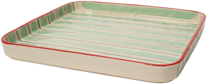 Servierplatte quadratisch mint petrol rot | 27,5 x 27,5 cm - Image 3
