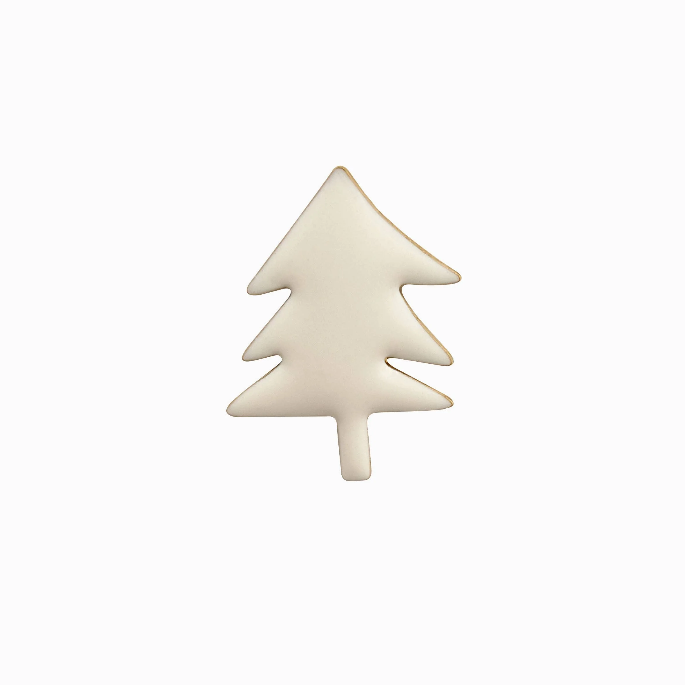 Pin „Connor“ – Anstecknadel Tannenbaum aus vergoldetem Messing