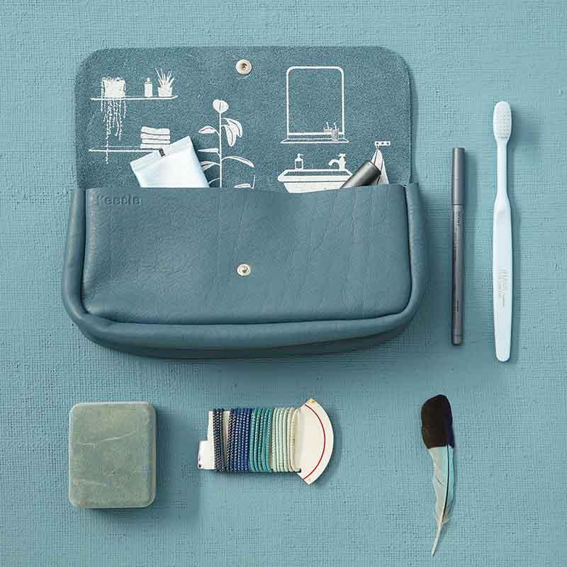 Kosmetiktasche - Time Flies - blau - Image 3
