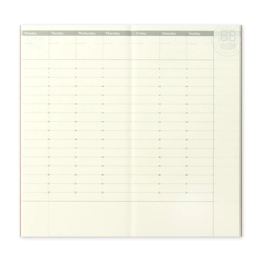 TRAVELERâS notebook Regular 018 Free Diary | Undatierter Wochenplaner (Vertical) - Image 7