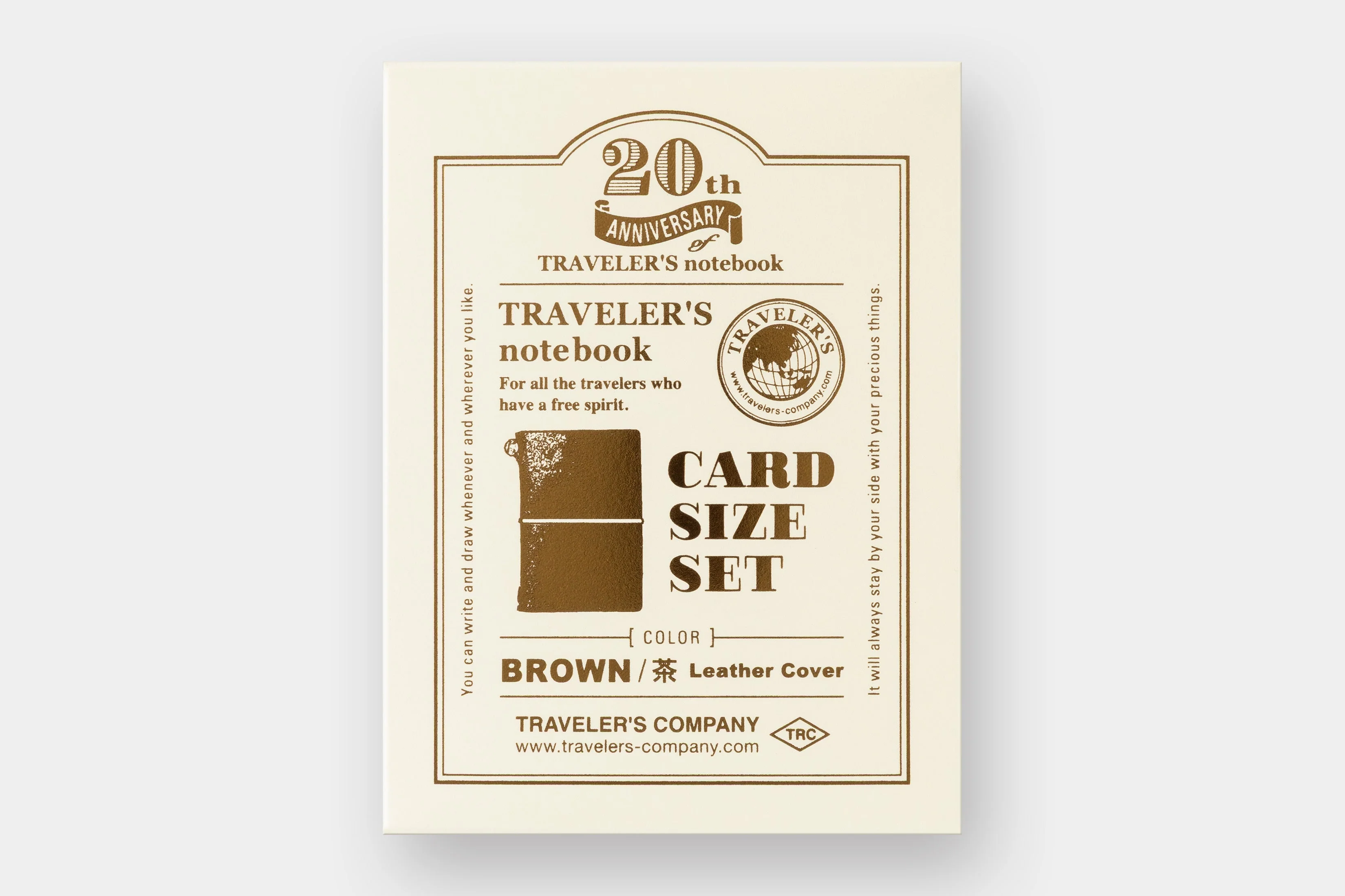TRAVELER'S notebook Card Size Set Brown | 20th Anniversary Edition - Image 15