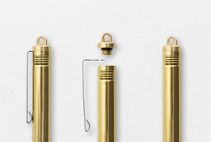 TRC Brass Ballpoint Pen | kompakter Messing Kugelschreiber - Image 3