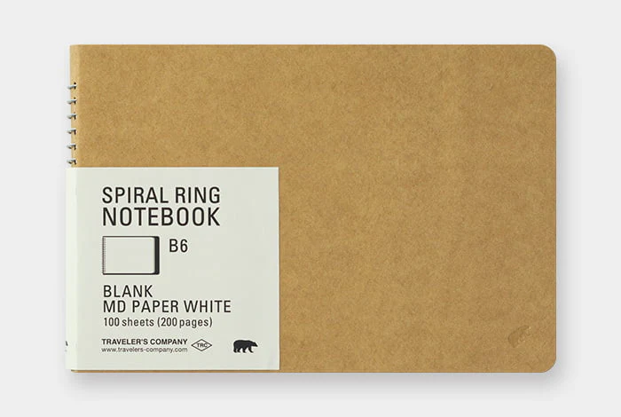 TRC SPIRAL RING NOTEBOOK B6 MD White