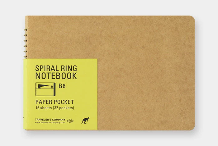 TRC SPIRAL RING NOTEBOOK B6 Paper Pocket