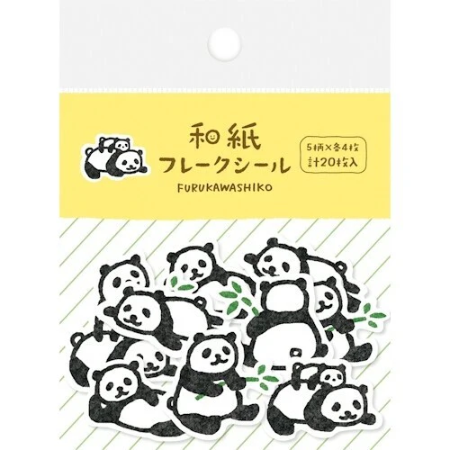 Washi Flakes Pandabären