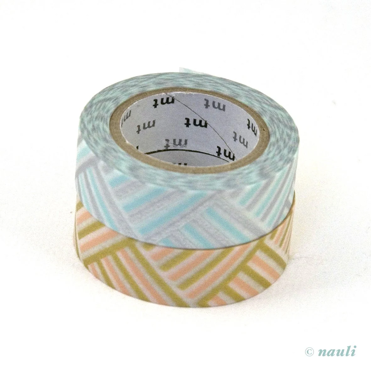 Washi Masking Tape corner hellblau pfirsich
