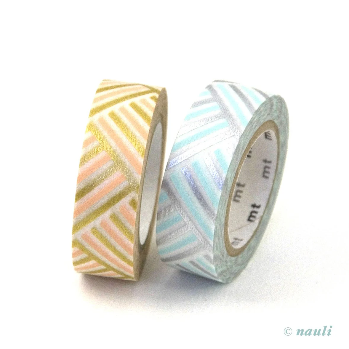 Washi Masking Tape corner hellblau pfirsich - Image 2